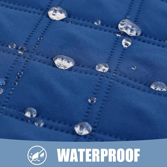 Smiry Waterproof Dog Bed Cover Pet Blanket, Soft Washable Dog Blanket for Furniture Bed Couch Sofa Reversible, Checkered (30"x70", Navy/Navy)