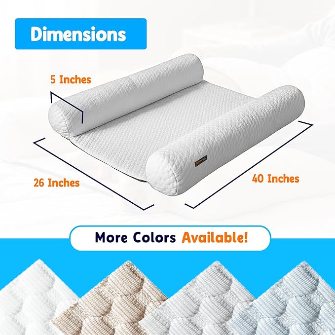 DenMate Dog Bed Co Sleeper: The First On-Bed DogBed for Your Pet. Perfect for Large/Medium Size Dogs; Helps Stabilizes Nighttime Movement to Help Improve Dog & Owners Sleep, Machine Washable.
