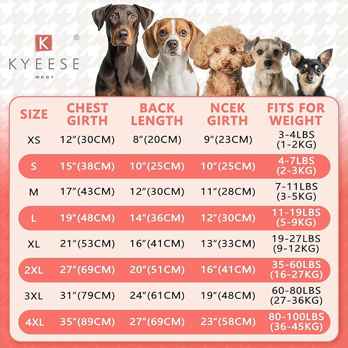 KYEESE Dog Christmas Sweater with Reindeer Pattern, Red Buffalo Plaid Knitwear, Turtleneck Dog Sweater for Small Dogs with Leash Hole, Cozy Winter Holiday Outfit, Warm Soft Pet Clothes, Medium