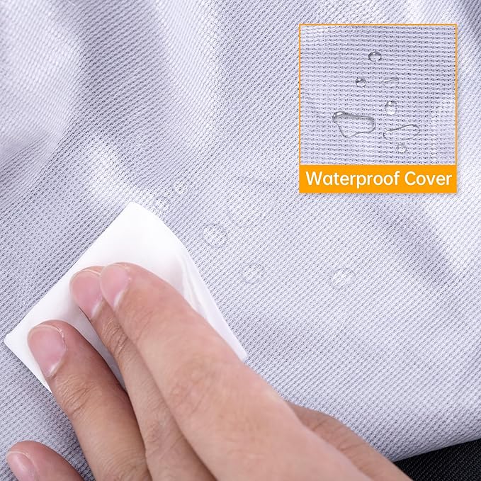Orthopedic Dog Bed for Large Dogs, 35x25 Inch Waterproof Egg Crate Memory Foam Dogs Bed with Detachable Top, Dog Couch with Zipper Washable Cover, Nonslip Bottom for Living Room, Dark Grey