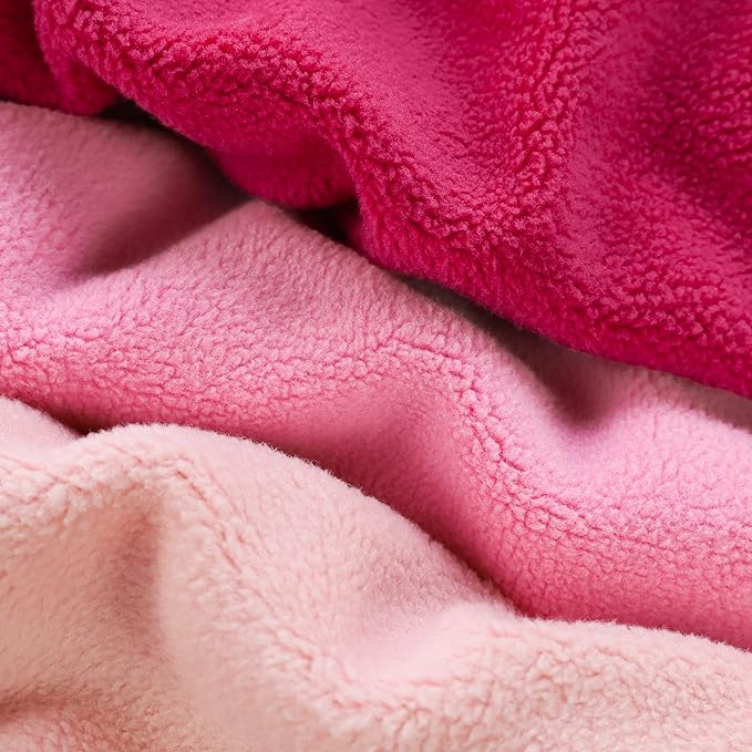 Fitwarm 3 Pack Classic Fleece Sweatshirt for Small Dogs and Cats, Pullover Jumper in Pink, Rose and Baby Pink