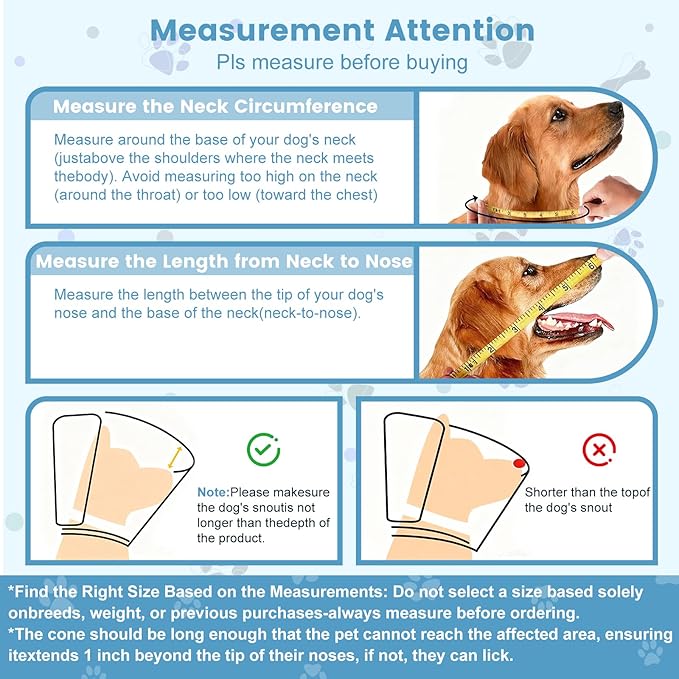 Soft Dog Cone Collar for Dogs to Stop Licking,Breathable Pet Recovery Collar with Enhanced Support Design, Adjustable Dog Cone Collar for Large & Medium Dogs (Blue, XXL（Depth：10.4 Neck：17.32-20.08”）)