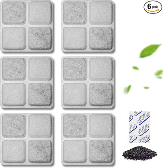 6-Pack Pet Food Desiccant Bag Replacement Compatible with PETLIBRO Automatic Cat & Dog Feeders, Keep Pet Food Dry & Fresh, Fits Model PLAF001, 002, 005, 006, 101, 103, 203 & 301