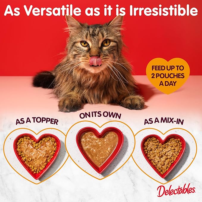 Hartz Delectables Stew Lickable Wet Cat Treats for Adult & Senior Cats, Tuna & Whitefish, 12 Count