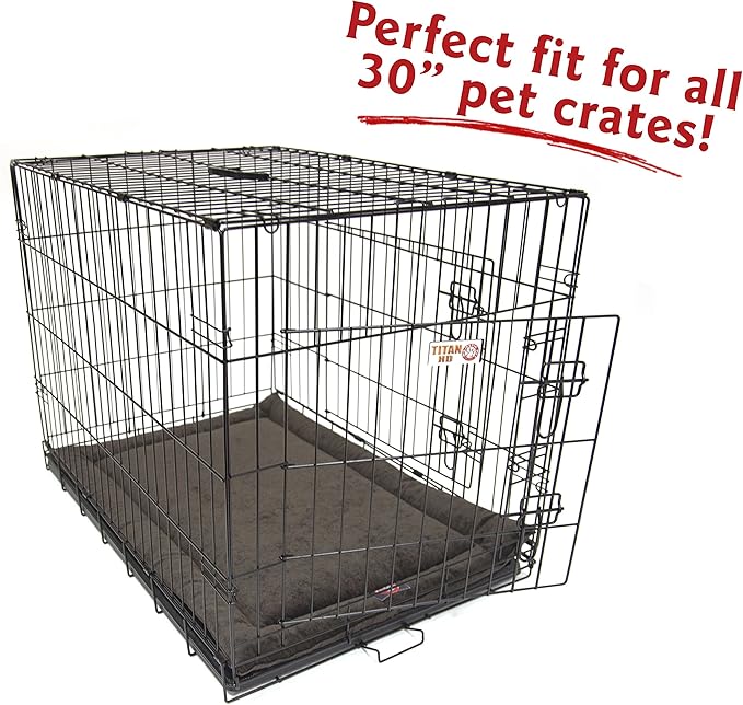 Majestic Pet Orthopedic Memory Foam Dog Crate Mat - Plush Pet Bed Pad for Crates & Kennels | USA Crafted | 30"x21" Villa Storm