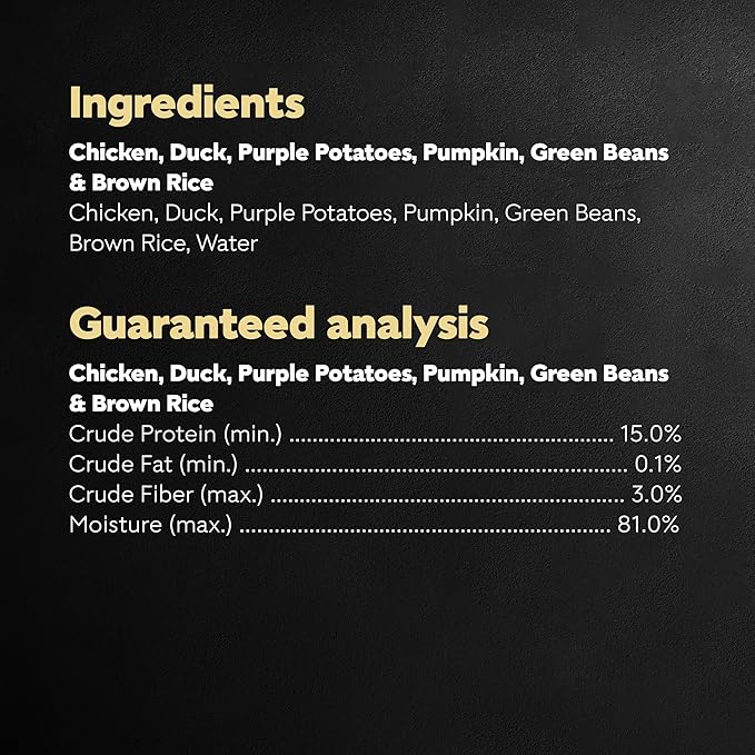 Cesar Simply Crafted Adult Wet Dog Food Meal Toppers, Chicken, Duck, Purple Potatoes, Pumpkin, Green Beans & Brown Rice, 1.3 oz., 10 Count (Pack of 1)