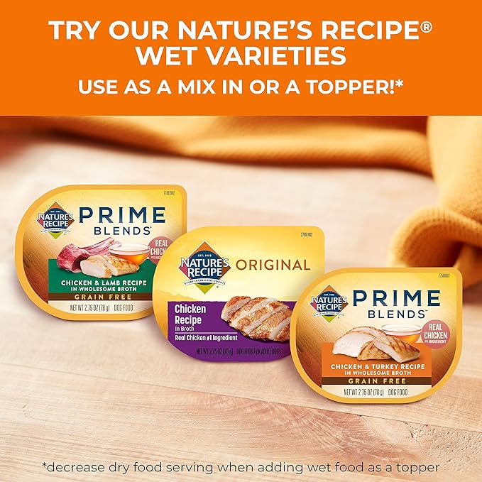 Nature's Recipe Dry Dog Food, Chicken, Barley & Brown Rice Recipe, 4 lb. Bag