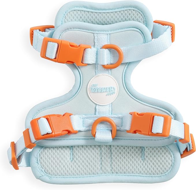 HNS1000D Arlo Extra Small Adjustable Soft Padded No Pull Pet Harness with 3 Buckles and 3 Leash Clips, Fishbowl