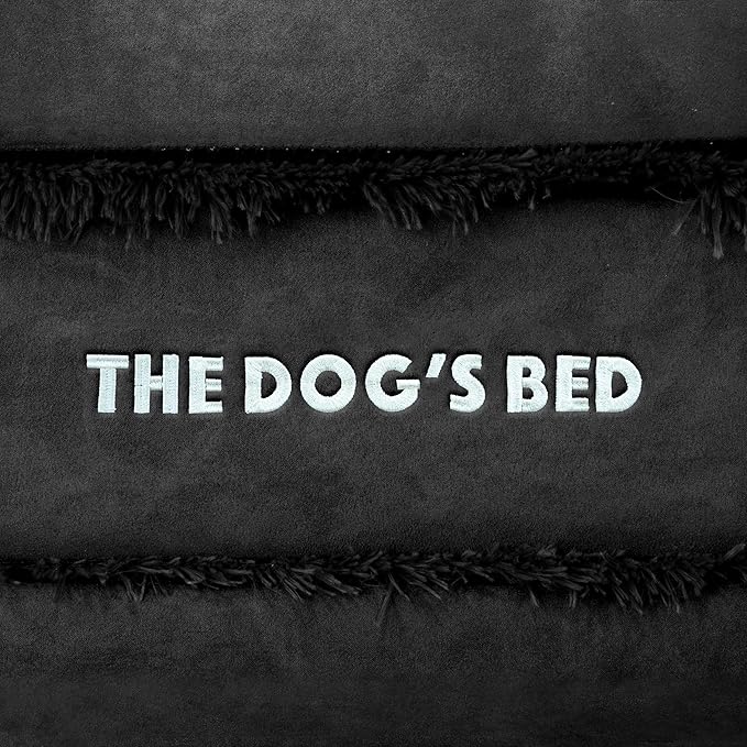 The Dog's Bed Replacement Outer Cover ONLY (Outer Cover ONLY - NO Bed, NO Waterproof Inner) for The Dog's Bed, Washable Plush Fabric, Extra Large 6 Inches (Black Plush)