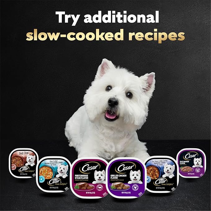 Cesar Home Delights & Classic Loaf in Sauce Wet Dog Food Variety Pack, 3.5 oz. Trays, 36 Count
