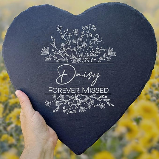 Dog Memorial Gifts for Loss of Dog, Cemetery Decorations for Grave, Pet Loss Sympathy Gift, Personalized Remembrance Garden Stone, Cat Lovers Heaven Grave Markers Bereavement Headstone (A08H)