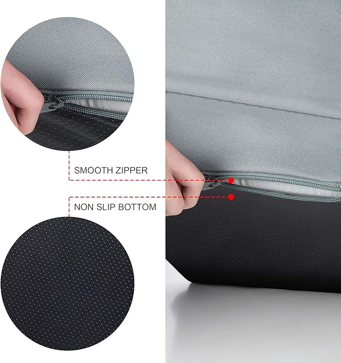 Fida Orthopedic Dog Bed with Memory Foam Base - Dog Lounge Sofa with Removable Washable Cover, Pets Couch Beds for Small Dogs & Cats (Medium, Grey)