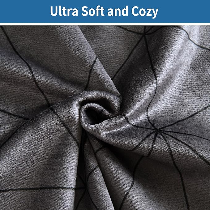 Waterproof Blanket Cover 90"x90" for Baby, Adults, Dogs, Cats or Any Pets, 3 Layer Protector and 100% Leak Proof Blanket for Bed, Sofa and Other Furniture, Easy to Clean, Dark Grey & Light Grey