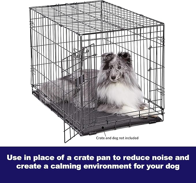MidWest Homes for Pets Cushioned Dog Crate Mate, 24 inch Black