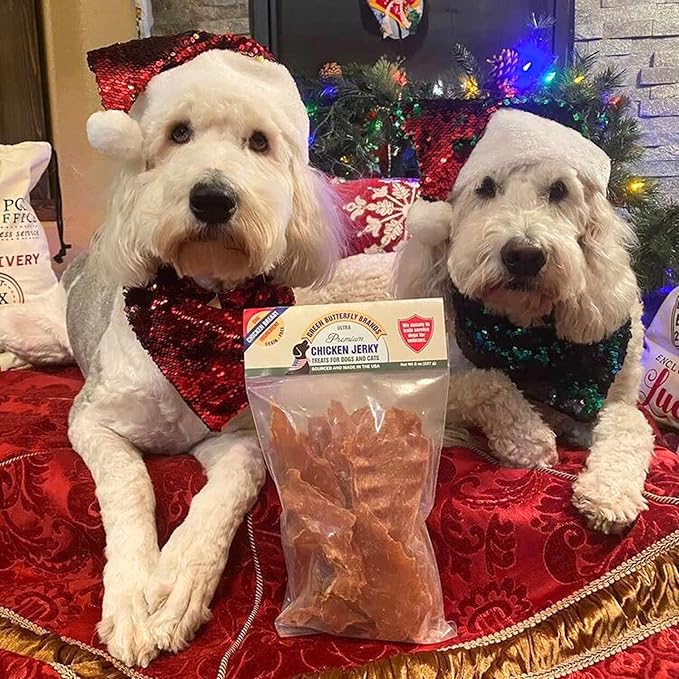 Chicken Jerky - Dog Treats Made in USA Only - 1 Ingredient: USDA Grade A Chicken Breast - No Additives or Preservatives - Grain Free Snack, All Natural Premium Strips, 8 Ounces