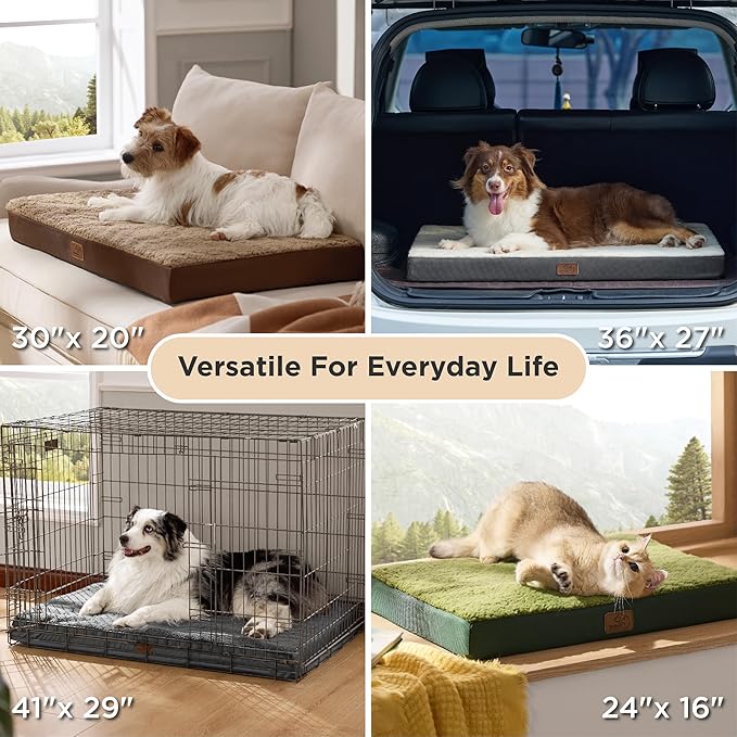 Bedsure Giant Dog Bed for Jumbo Dogs - 54" x 44" Flat Pet Beds with Removable Washable Cover, Orthopedic Egg Crate Foam Mat for Pet Up to 150 lbs, Not for Crate