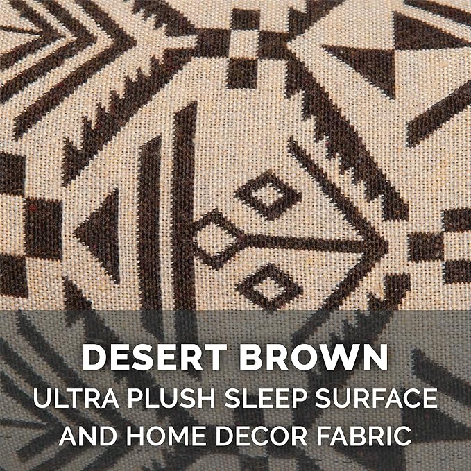 Furhaven Replacement Dog Bed Cover Plush & Southwest Kilim Décor Sofa-Style, Machine Washable - Desert Brown, Jumbo Plus (XX-Large)