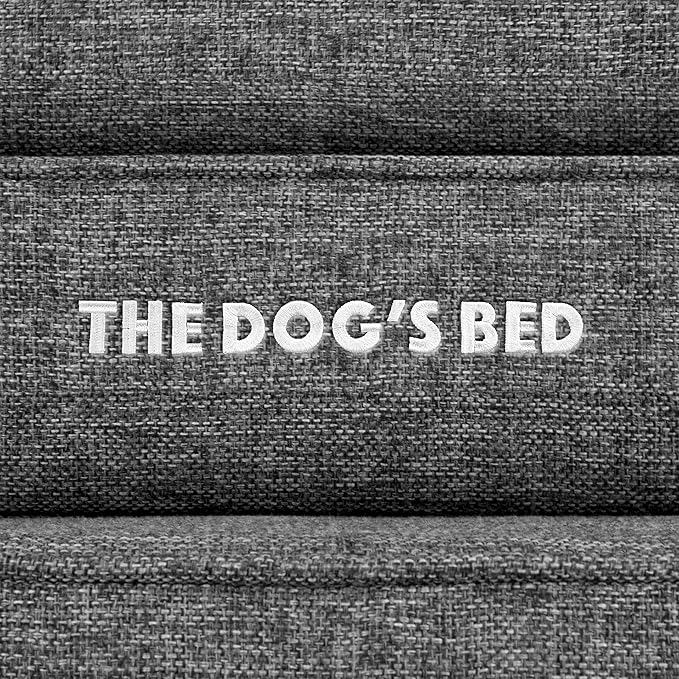 The Dog’s Bed, XXL Grey Fur Memory Foam, Pain Relief: Arthritis, Hip & Elbow Dysplasia, Post Surgery, Lameness, Supportive, Calming, Waterproof, Washable Cover