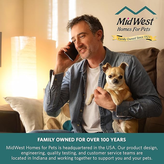 MidWest Homes for Pets QuietTime Dog Bed – Gray Faux Fur Bolster, Ultra-Soft and Machine Washable, Fits 24-Inch Crates and Carriers, for Small Breed Dogs