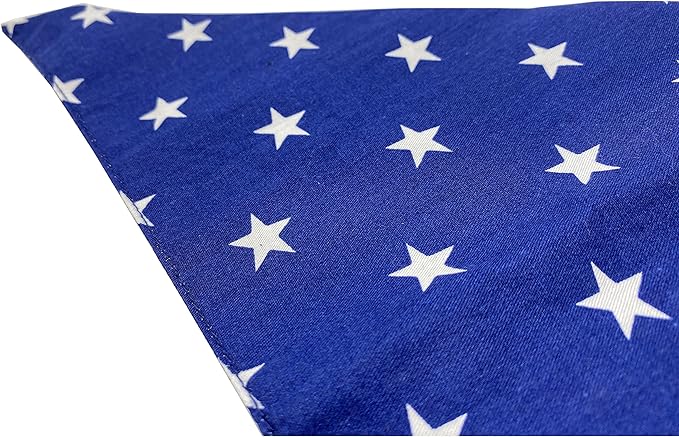 Realeaf 4th of July Dog Bandanas 2 Pack, Reversible American Flag Pet Scarf for Boy and Girl, Premium Durable Fabric, Patriotic Bandana for Medium and Large Dogs (Large)