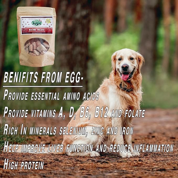 Dog Treats | Bacon 100mg of Hemp Per Bag | 100% Natural and Non GMO | Offers Your Pet Hip, Joint, and Muscle Support | Aids with Anxiety,Stress, and Pain