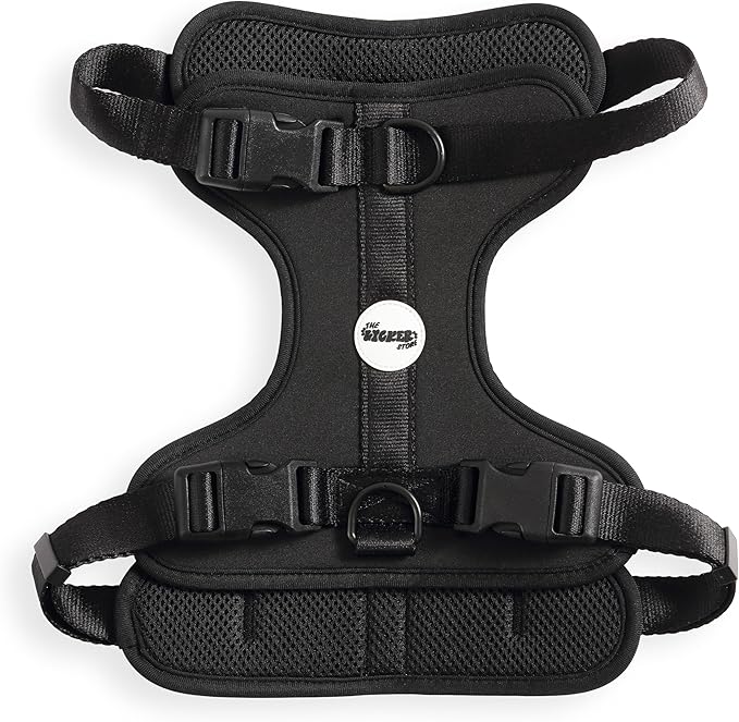 HNS1003I Arlo Large Adjustable Soft Padded No Pull Pet Harness with 3 Buckles and 3 Leash Clips, Bitters