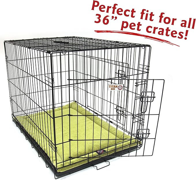 36" Villa Green Apple Crate Dog Bed Mat By Majestic Pet Products