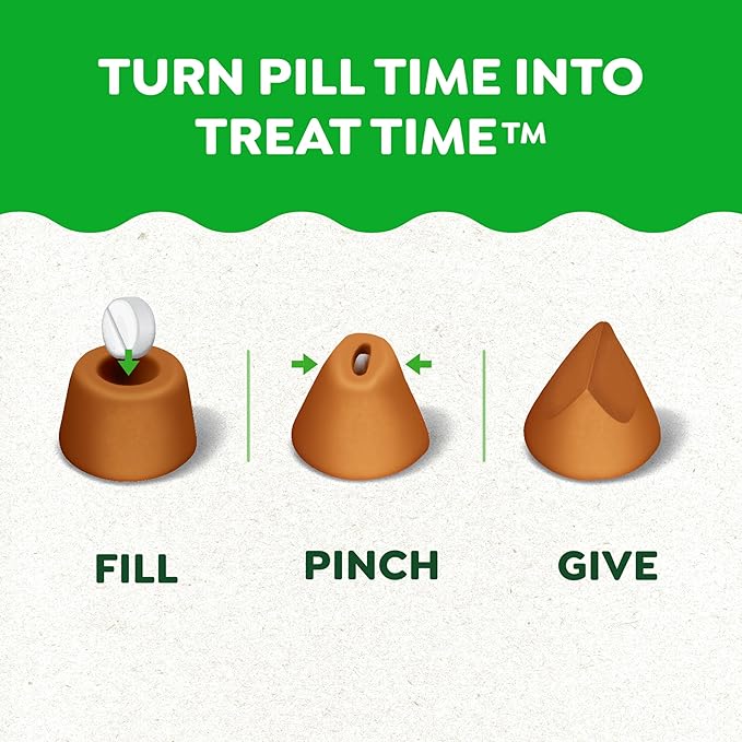 Greenies Pill Pockets for Dogs Small Size, Soft Dog Treats, Chicken Flavor, 3.2 oz. Pouch (30 Treats)