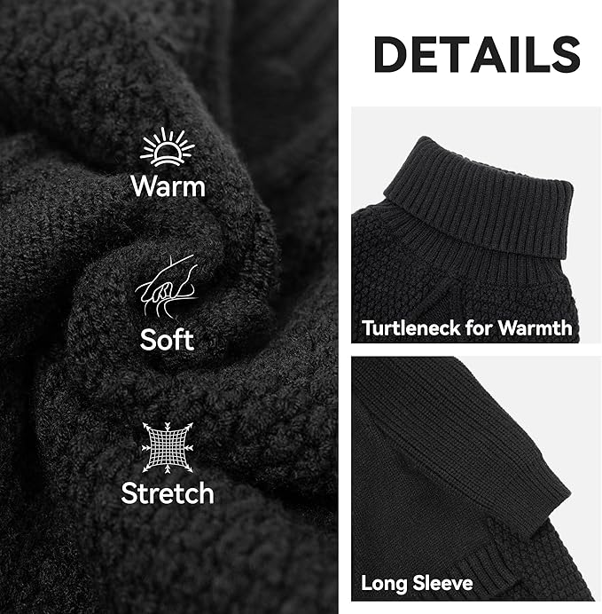 cyeollo 4XL Dog Sweater, Stretchy & Cozy Warm Dog Sweaters for Large Dogs Boy, Pullover Knit Fall Winter Sweatshirt for Giant Breed Big Dogs Clothes, Doberman Great Dane Apparel, Black XXXXL