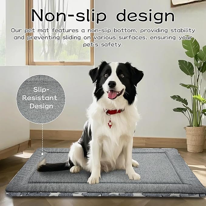 Dog Bed Mat - Reversible Dog Crate Bed Mats, Soft & Breathable Kennel Pad, Durable Crate Bed for Small Medium Large Dogs & Cats