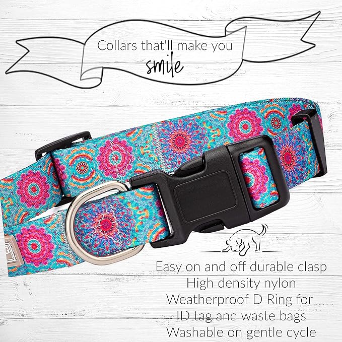 Lucky Love Dog - Adjustable Dog Collar with Easy Click Buckle for Small to Large Ones, Durable, & Comfortable for Male & Female Dogs, Pet Collar for Puppies & Adult Dogs - Clara, XS