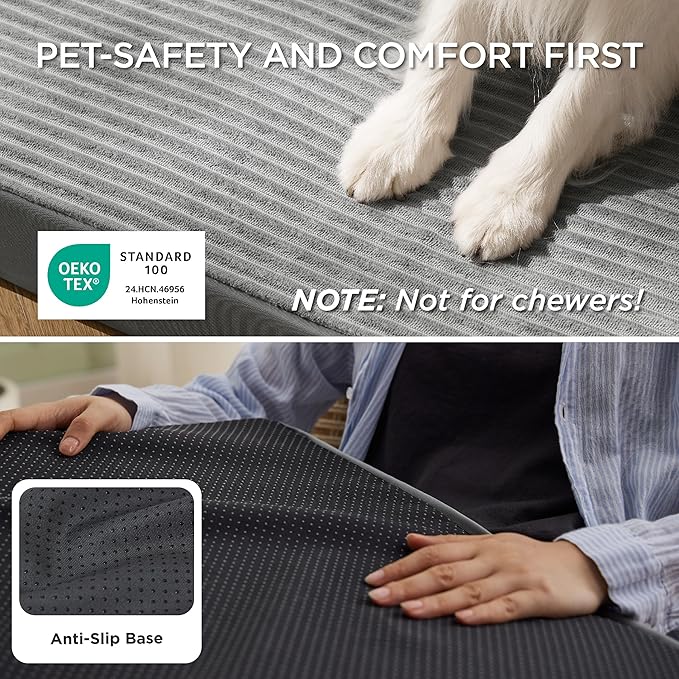 Bedsure Dog Bed for Small Dogs - Orthopedic Pet Beds with Removable Machine Washable Cover, NOT Waterproof Egg Crate Foam Puppy Pad, Suitable for Pet Up to 20 lbs, 23"x17"