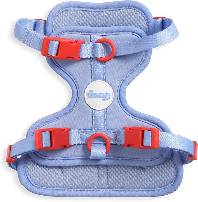 HNS1001E Arlo Small Adjustable Soft Padded No Pull Pet Harness with 3 Buckles and 3 Leash Clips, Sangria