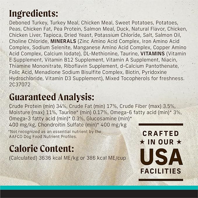 Merrick Backcountry Grain Free Dry Adult Dog Food, Kibble With Freeze Dried Raw Pieces, Game Bird Recipe - 20.0 lb. Bag