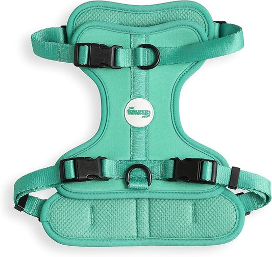 HNS1002K Arlo Medium Adjustable Soft Padded No Pull Pet Harness with 3 Buckles and 3 Leash Clips, Julep