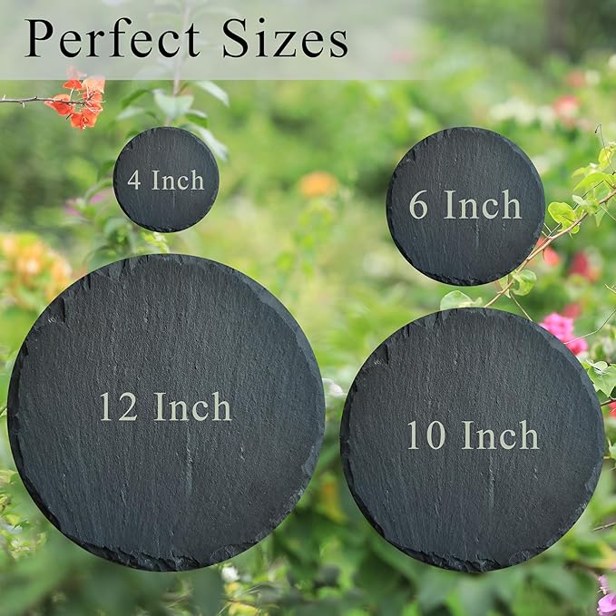 Personalized Pet Memorial Stone for Dogs and Cats | Custom Laser-Etched Weatherproof Garden Grave Marker | Natural Stone Bereavement Headstone Sympathy Gift | 4, 6, 10, or 12 Inch Heart or Circle Shape (A10)