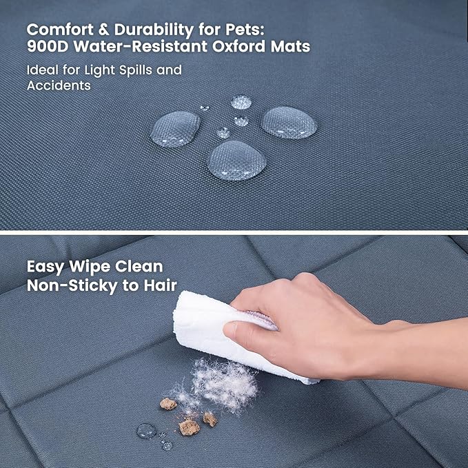 Miguel Oxford 900D Outdoor Waterproof Dog Bed for Metal Dog Crates Water-Resistant All Weather Pet Mat Durable Easy Wipe Clean Travel Indoor Outdoor Puppy Cat Crate Bed 42inch, Blue