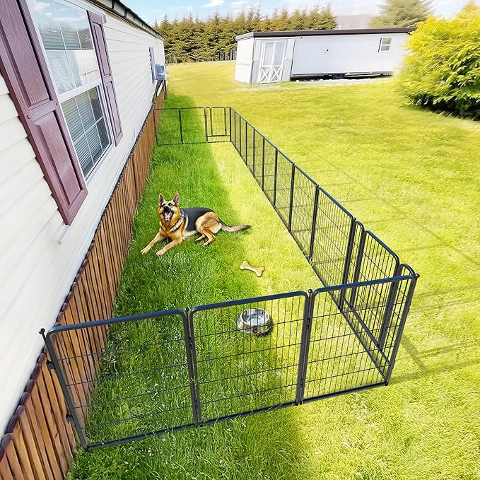 FXW Rollick Dog Playpen with Anchor Kit (Pack of 4) – 40 Inch 16-Panel Dog Pen for Large Dogs, Stable & Safe Indoor/Outdoor Play│Patented