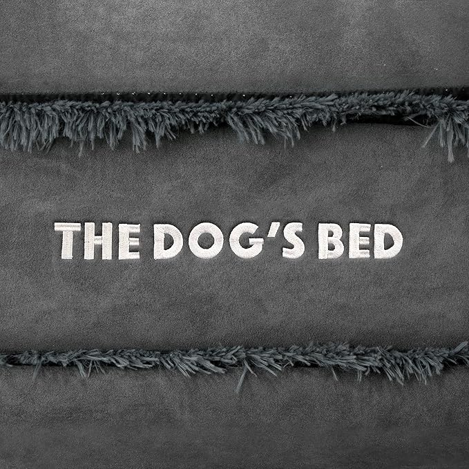 The Dog's Bed Replacement Outer Cover ONLY (Outer Cover ONLY - NO Bed, NO Waterproof Inner) for The Dog's Bed, Washable Oxford Fabric, XXXL 6 Inches (Grey Faux Fur)
