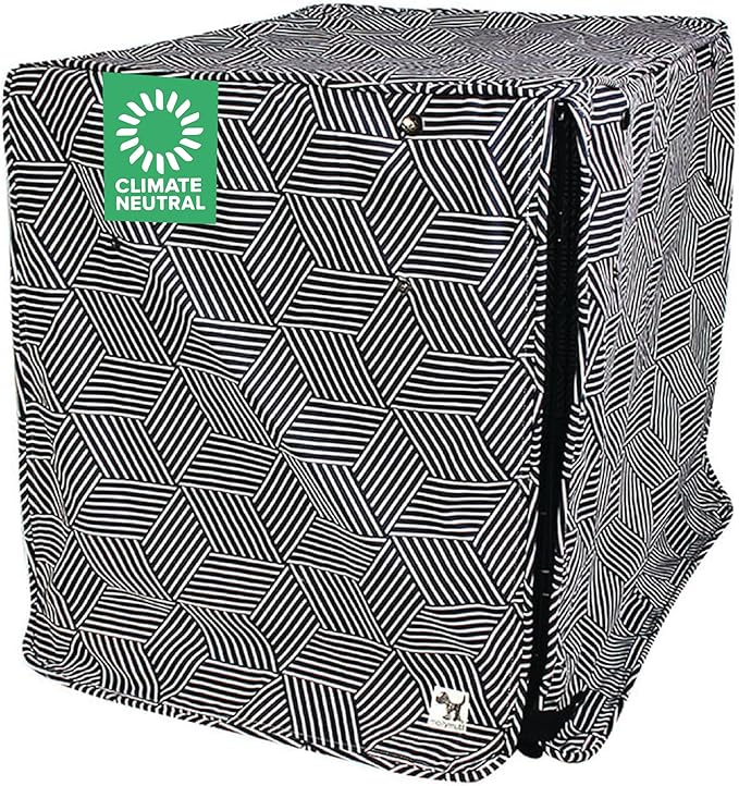 Molly Mutt Rough Gem Dog Crate Cover, 100% Cotton Canvas Cover with 2 Roll-Up Panels, Ideal for Dog or Cat Crate, Durable, Washable, and Free of Harmful Chemicals, 24" x 18" x 21"