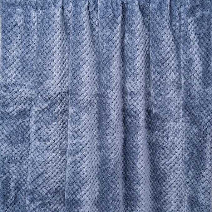 Fuzzy Dog Blanket or Cat Blanket or Pet Blanket, Warm and Soft, Plush Fleece Receiving Blankets for Dog Bed and Cat Bed, Couch, Sofa, Travel and Outdoor, Camping (Blanket (40" x 48"), DW-Smoked Blue)