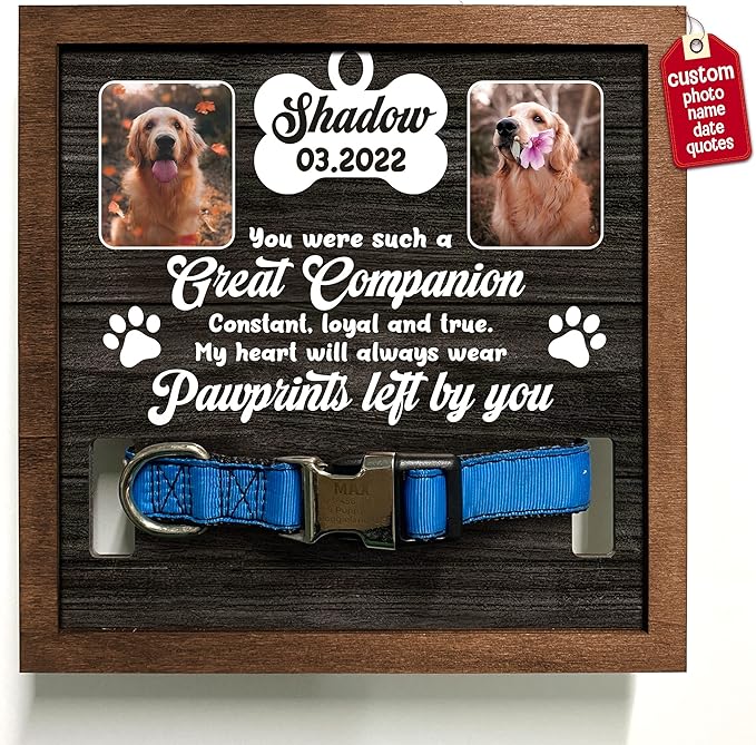 Customized Pet Memorial Picture Frame Dog Picture Loss Gift for Cat Love Personalized Memorial Pet Loss Sign Natural Wood New Puppy Best Dog Ever Gifts In Memory
