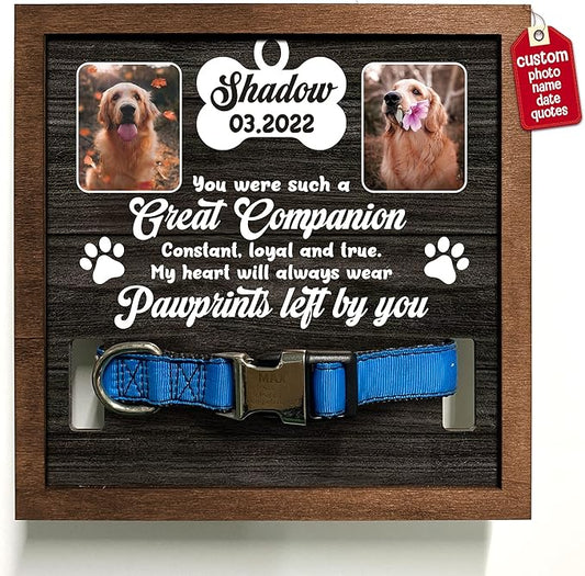 Customized Pet Memorial Picture Frame Dog Picture Loss Gift for Cat Love Personalized Memorial Pet Loss Sign Natural Wood New Puppy Best Dog Ever Gifts In Memory