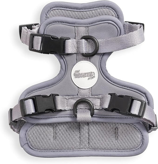 HNS1000N Arlo Extra Small Adjustable Soft Padded No Pull Pet Harness with 3 Buckles and 3 Leash Clips, Martini