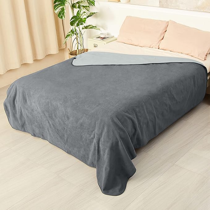 Catalonia Waterproof Blanket for Bed Intimacy, Reversible Fleece Bed Sofa Cover, Washable Liquid Proof Furniture Protector