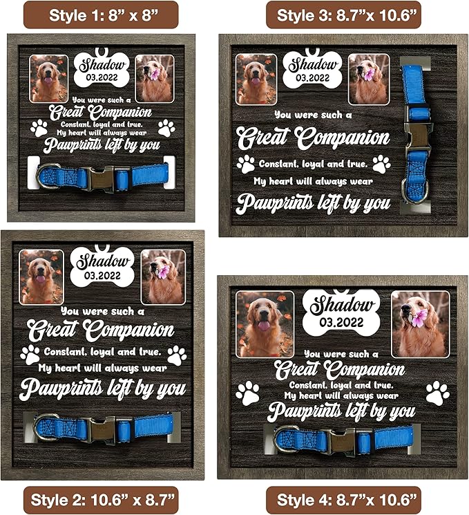 Customized Pet Memorial Picture Frame Dog Picture Loss Gift for Cat Love Personalized Memorial Pet Loss Sign Natural Wood New Puppy Best Dog Ever Gifts In Memory