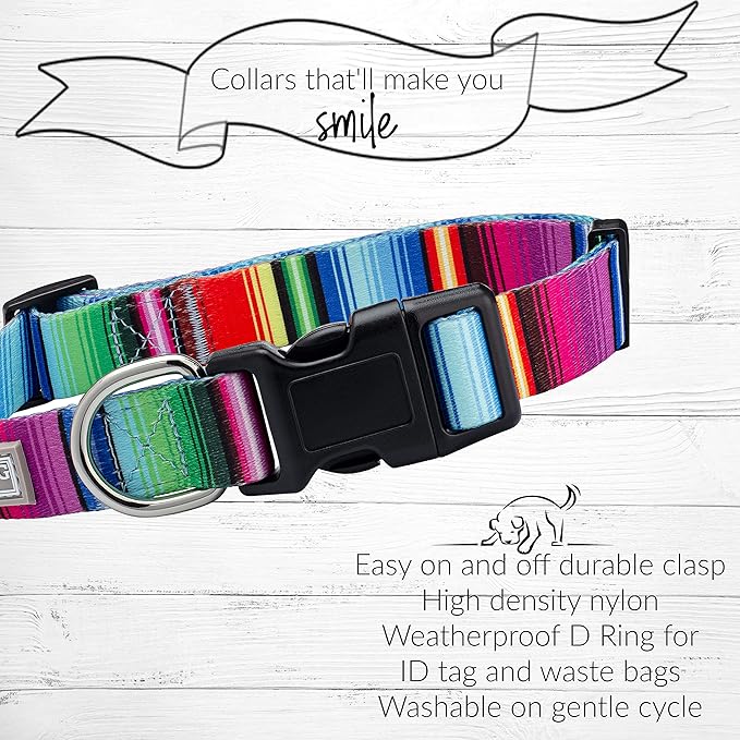 Lucky Love Dog - Adjustable Dog Collar and Leash Set with Easy Click Buckle for Small to Large Dogs, Durable, & Comfortable Collar for Male & Female Dogs, Puppies & Adult Ones - Nacho Combo, Medium