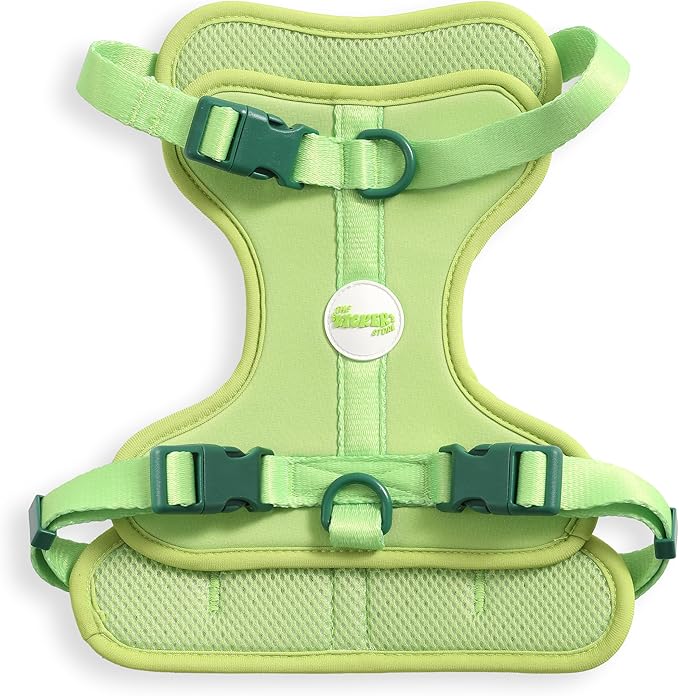 HNS1002B Arlo Medium Adjustable Soft Padded No Pull Pet Harness with 3 Buckles and 3 Leash Clips, Mojito
