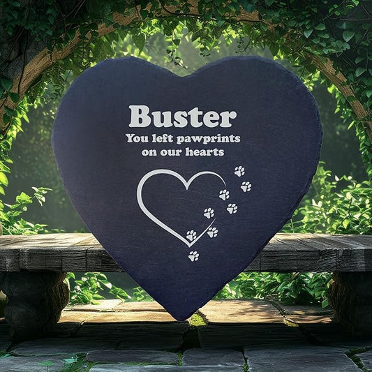 Dog Memorial Gifts for Loss of Dog, Cemetery Decorations for Grave, Pet Loss Sympathy Gift, Personalized Remembrance Garden Stone, Cat Lovers Heaven Grave Markers Bereavement Headstone (A12H)