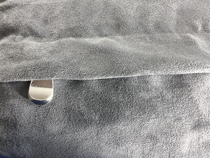 55''x37 Gray Microsuede Extra Large Size Mixed Shredded Memory Foam Premium Overfilled Pet Dog Orthopedic Pillow Bed with Waterproof - Resistant Inner Cover + Free Bonus 2nd External Cover